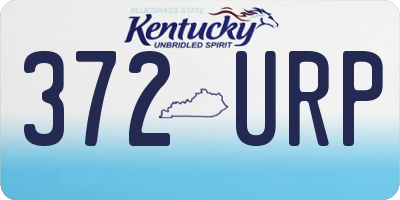 KY license plate 372URP