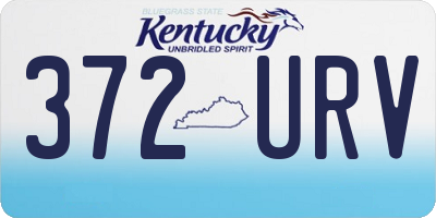 KY license plate 372URV