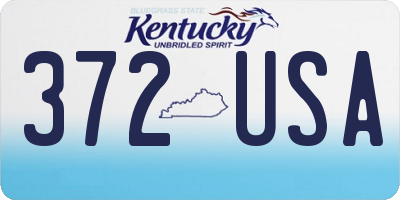 KY license plate 372USA