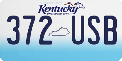 KY license plate 372USB