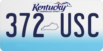 KY license plate 372USC