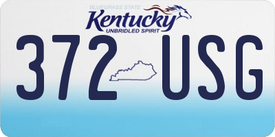 KY license plate 372USG
