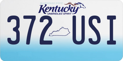 KY license plate 372USI