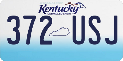 KY license plate 372USJ