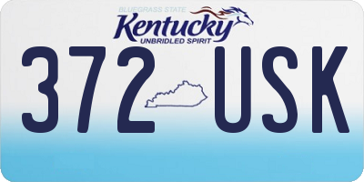 KY license plate 372USK