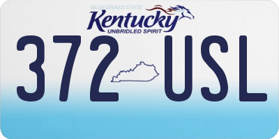 KY license plate 372USL