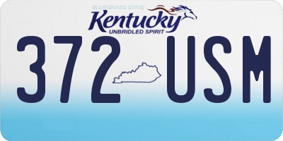 KY license plate 372USM