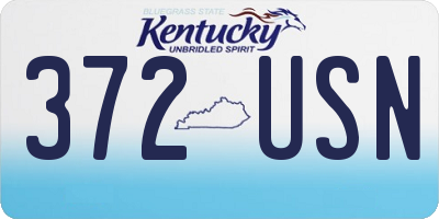 KY license plate 372USN