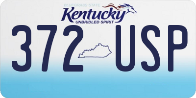 KY license plate 372USP