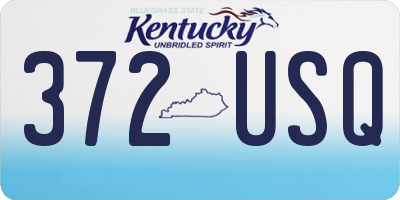 KY license plate 372USQ
