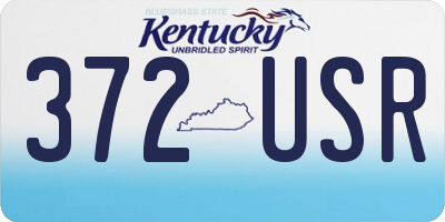 KY license plate 372USR