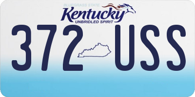 KY license plate 372USS