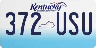 KY license plate 372USU