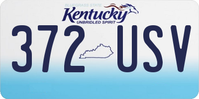 KY license plate 372USV