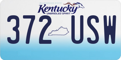 KY license plate 372USW