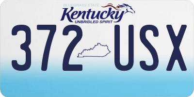 KY license plate 372USX