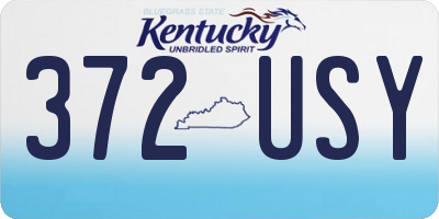 KY license plate 372USY