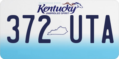 KY license plate 372UTA