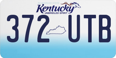 KY license plate 372UTB
