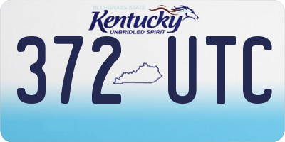 KY license plate 372UTC
