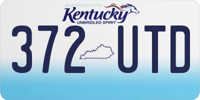 KY license plate 372UTD