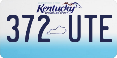 KY license plate 372UTE
