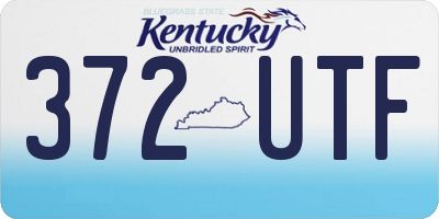 KY license plate 372UTF