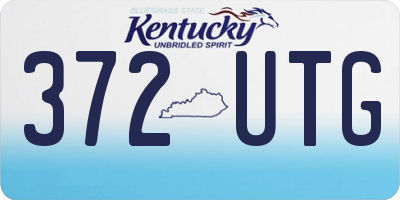 KY license plate 372UTG