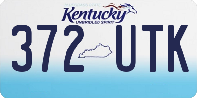 KY license plate 372UTK
