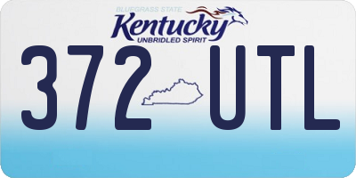 KY license plate 372UTL