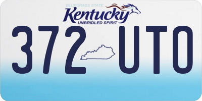 KY license plate 372UTO