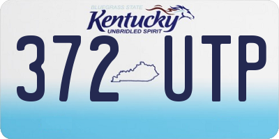 KY license plate 372UTP