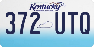 KY license plate 372UTQ