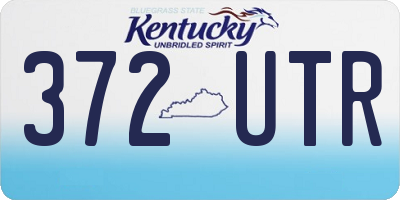 KY license plate 372UTR