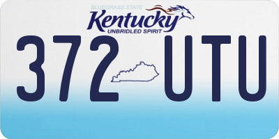 KY license plate 372UTU