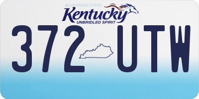 KY license plate 372UTW
