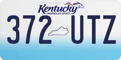 KY license plate 372UTZ