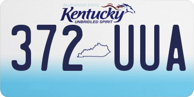KY license plate 372UUA