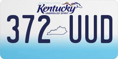KY license plate 372UUD