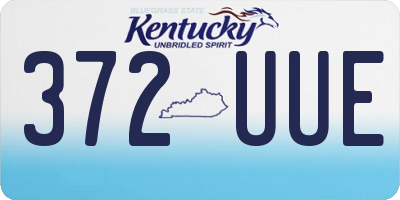 KY license plate 372UUE