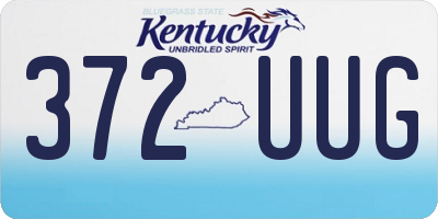KY license plate 372UUG