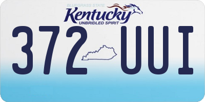 KY license plate 372UUI