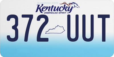 KY license plate 372UUT