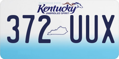 KY license plate 372UUX