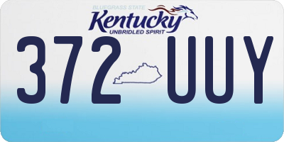 KY license plate 372UUY