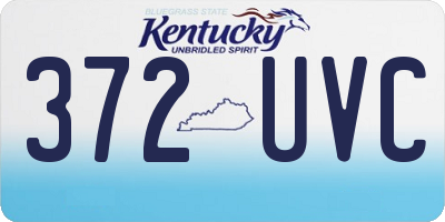 KY license plate 372UVC