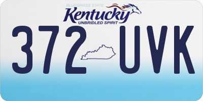 KY license plate 372UVK