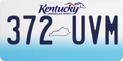 KY license plate 372UVM