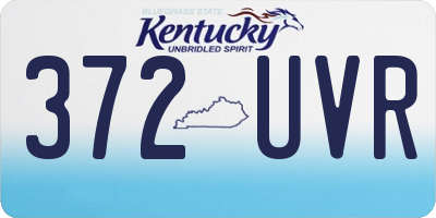 KY license plate 372UVR