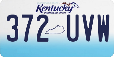 KY license plate 372UVW
